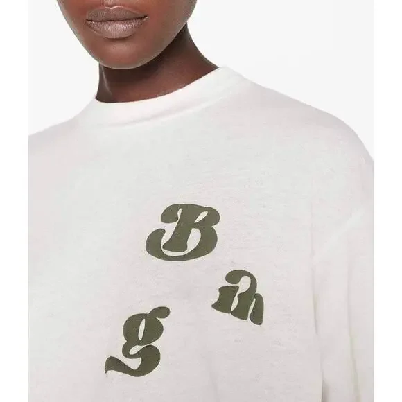 Anine Bing Ashton Vintage Cream Bing Tee Size Small - Picture 2 of 14